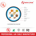 Pure Copper professional braiding shielded 23awg copper/ cca cat6 cat6e indoor